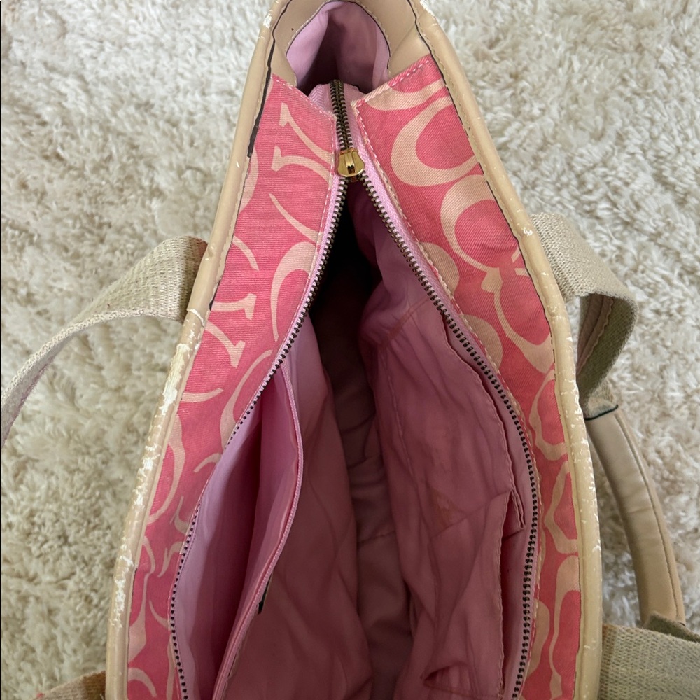 Coach Canvas Patchwork Patterned Bag - well loved! - image 7